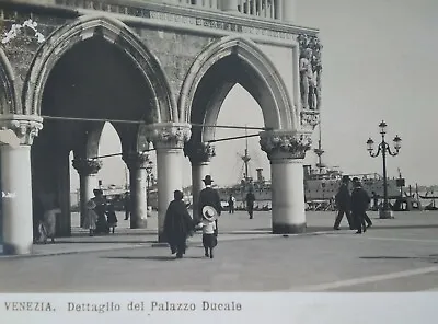Venice Italy RPPC Postcard Early 1900s Rare Ducal Palace Steamer Ship Fashion   • $43.04