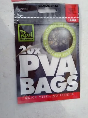 £3.25 • Buy 20 LARGE New Rod Hutchinson Quick Melt Non Residue PVA Bait Bags 