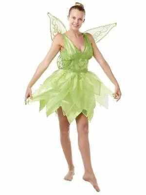Tinkerbell Deluxe Women's Disney Fairy Costume Adult Fancy Dress Up Outfit • $84.90