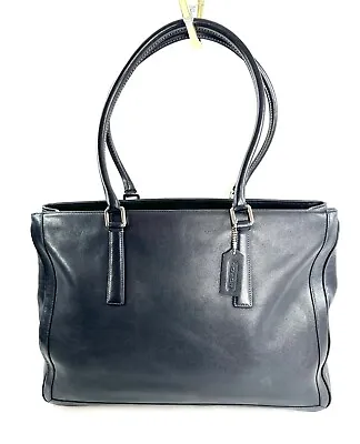 Coach 9426 Legacy Black Leather Large Tote Laptop Business Carryall Bag Travel • $129.61