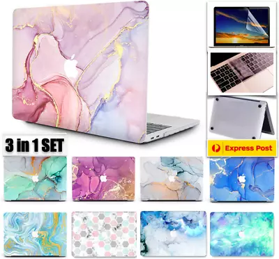 3-IN-1 SET MacBook Air 13.6 Inch M2 Case A2681 M1 A2337 Pro 13 Inch A2338 Marble • $25.99