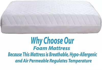 Travel Cot Mattress: Compatible With GRACE REDKITE MAMAS & PAPAS - 95 X 65x5cm • £14.49