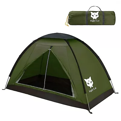 Two Person 1 / 2 Man Green Tent Carry Bag Kids Adult Camping Easy Assembly Tent • $49.98