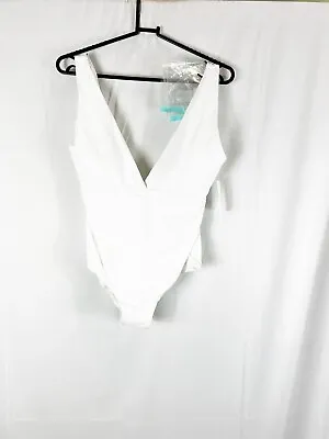 Melissa Odabash White Pompeii OTS One Piece Swimsuit Size 8 $246 • $69.99