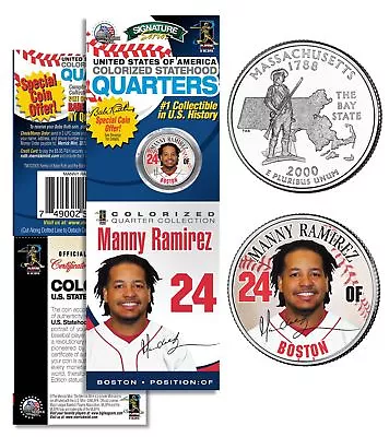 MANNY RAMIREZ Red Sox PROMO Massachusetts State Quarter Coin Card Sealed Package • $10