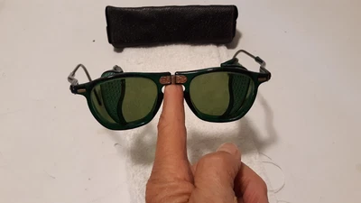 $29.99 • Buy Vintage  Willson Goggles  Steampunk  Welder Aviator Motorcycle Green Eye Glasses