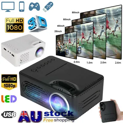$62.99 • Buy Full HD 1080p Multimedia Movie Projector Home-Theater Cinema W/HDMI/AV/USB Ports