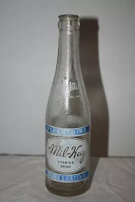 Mil-Kay Orange Drink W/ Vitamin B1 Vintage Blue & Whte ACL Bottle St. Louis MO • $2.99