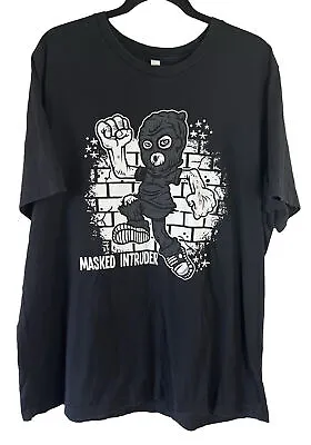 Masked Intruder Men’s 2XL Black Graphic T-Shirt Streetwear Cotton Good Condition • $15