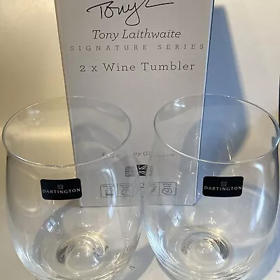 Boxed Set  2 X Tony Laithwaite Dartington Crystal Signature Series Wine Tumblers • £20