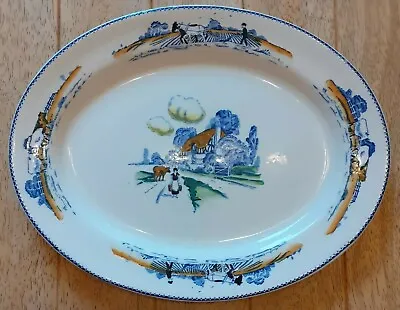 £15 • Buy Rare & Lovely Soho Pottery Homestead Solian Ware Oval Serving Plate 12  X 9.5 