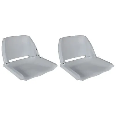 Boat Seats 2 Pcs Foldable Backrest No Pillow Grey 41x51x48 V3K6 • £131.89