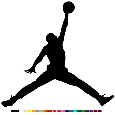 Michael Jordan Vinyl Decal Sticker Car Air LA Lakers NBA Jumpman Basketball Logo • $11.99