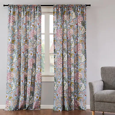 $49.99 • Buy Angelica Floral Lined Curtain Panel With Rod Pocket - 2Pk - Levtex Home