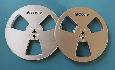 Sony Reel To Reel Tape Spools (Pair) 7  3D Printed (Plastic) In Silver • £29.99
