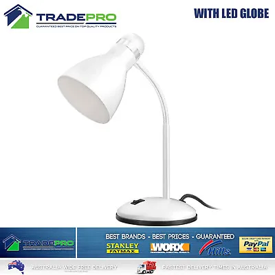 Desk Lamp LED Australia Table Light Adjustable Smart Flex Neck 240v With Globe • $31