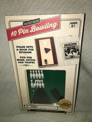 $3.95 • Buy Brand New Sealed Pocket Book  10 Pin Bowling  Tabletop Edition Bowling Game