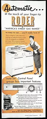 Roper Gas Stove Ad Vintage 1955 Original Kitchen Range Advertisement 13x5  • $13.44