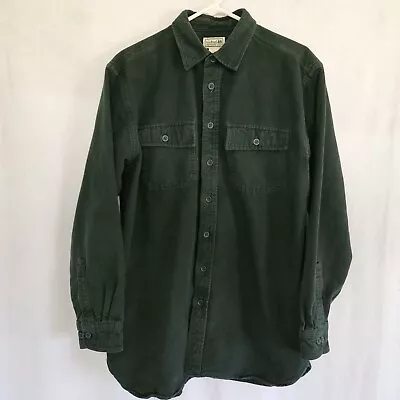 L.L. Bean Men's Chamois Shirt Traditional Fit Large Tall LT Forest Green Heavy • $24.99