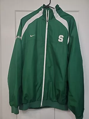 Michigan State Spartans MSU Nike Mens WarmUp Jacket Size Large College Team • $29.97