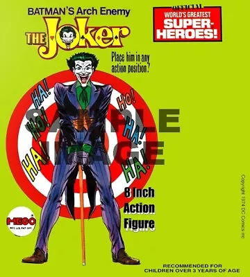The JOKER! New Custom Mego Card And Clamshell! 1972 Mego Batman! DC Comics! • $35