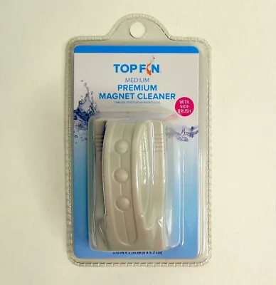 TOP FIN Premium Magnet Aquarium Cleaner | With Side Brush | Medium | FREE SHIP • $13.99