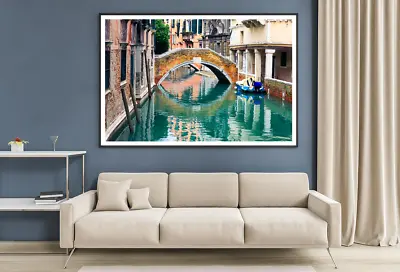 Little Canal In Venice Italy Print Premium Poster High Quality Choose Sizes • £30.31