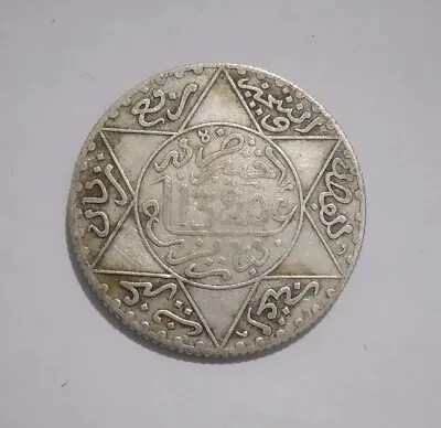 Rare Old Moroccan Silver Coin 2.5 Dirhams 1320 AH Paris Ancient 1902 #2 • $119.99