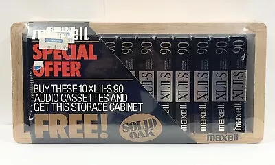 MAXELL XLII-S 90  10PACK BOX  Blank Audio Cassette Tape (Sealed) NOS! W/ Case • $250