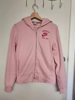 Nike Hooded Zip Pink Jacket With Pockets Size M • $10