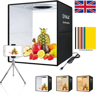 Portable LED Photo Light Box Tent Photo Cube Studio Photography Backdrop 40cm16  • £30.99