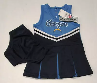 $14.99 • Buy NWT Los Angeles San Diego Chargers NFL Cheerleader Toddler Dress Outfit Size 4T