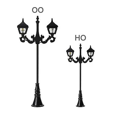 £10.79 • Buy 10pcs Model Trains OO HO TT Gauge Warm White LED Two-heads Street Light Lamps