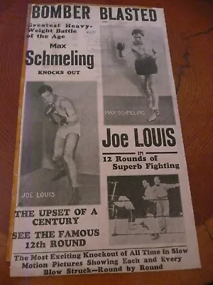Boxing. Joe Louis Gets Blasted By Max Schmeling 1936 Advertisement • $60