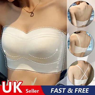 £3.39 • Buy Women Invisible Push Up Bra Bralette Strapless Underwear Sexy Lingerie Tops Soft