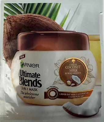 Garnier Ultimate Blends Hair Mask | Coconut Milk & Macademia Treatment • £1.99
