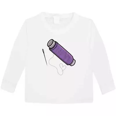 'Sewing Needle And Thread' Kid's Long Sleeve T-Shirts (KL038805) • £9.99