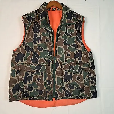 Ozark Trail Men's Vest Duck Camo Reversible Orange Hunting Vintage Size M • $18