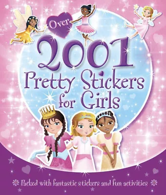 2001 Pretty Stickers Girls Fairies Mermaids Activity Sticker Colouring Book NEW • £5.99