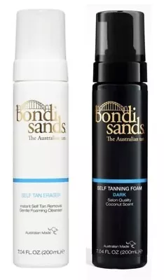 Bondi Sands 200ml Self Fake Tanning Foam Dark New & Self Tan Eraser 200ml • £24.95