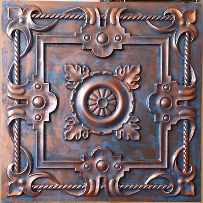 Ceiling Tiles 2x2 Faux Tin Rustic Copper Decor Saloon Wall Panel PL29 10pcs/lot • $139.90