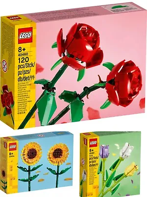 $35 • Buy Lego 40187 40461 40460 40524 Roses Tulips Sunflower Bouquet Collection 