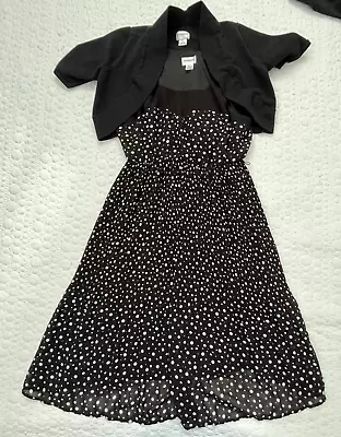 Motherhood Maternity Dress With Cover Up Size Small Black White • $10