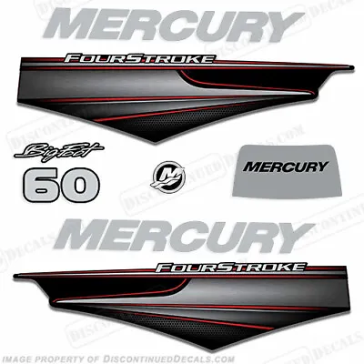 Fits Mercury 60hp BigFoot FourStroke Decals - 2013+ (Red) • $99.95