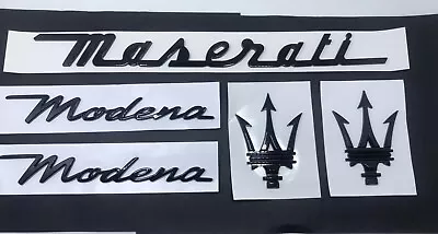 5pcs For Maserati Modena Letter Fender Side Emblem Badge Nameplate Glossy Black • $79