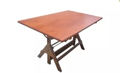 Hamilton Oak Drafting Table Circa 1950's Incredible Condition! • $1499