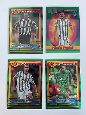 4x Juventus Turin 2023 Topps Finest Flashbacks Beans RC Zidane Buffon Bonucci • £10.26