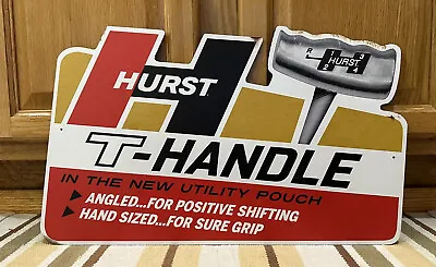 Hurst Shifter Sign T-Handle Parts Tools Gas Oil Vintage Style Wall Decor • $42
