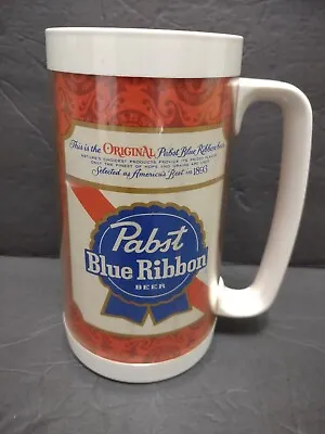 Vintage Pabst Blue Ribbon PBR Beer Mug Stein  Insulated 16 Oz Thermo Serv    C9A • $14.97
