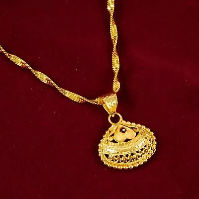 22K Gold Plated Chain Pendant For Girl Ethnic Bollywood Women Fashion Jewellery • $18.96